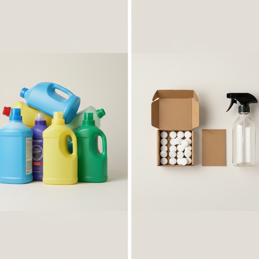 Plastic-free cleaning products supporting sustainable living in Australia