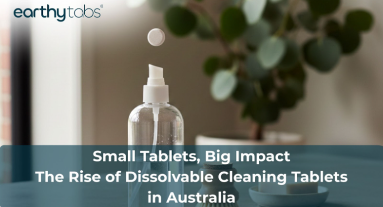 Dissolvable cleaning tablets Australia used in a plastic-free eco-friendly home